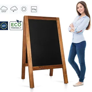 Voděodlná dřevěná tabule na křídy áčko 65 x 118 cm